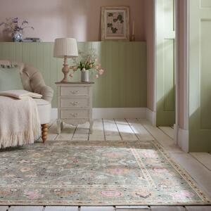 Χαλί Una Floral Washable Πράσινο 152x230 cm, Flair Rugs