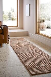 Χαλί διάδρομος Kylo κυκλικό Knit Τερακότα 80x300 cm, Flair Rugs