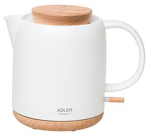 Ηλεκτρικός βραστήρας Adler AD 1304, 1200W, 1l, Κεραμικό, Περιστρεφόμενη βάση, Προστασία χωρίς νερό, Εκρού