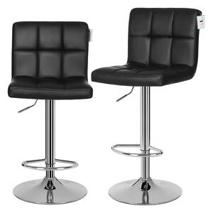 Σετ 2 τεμ. σκαμπό μπαρ Songmics Μαύρο 46x42x118.5 cm