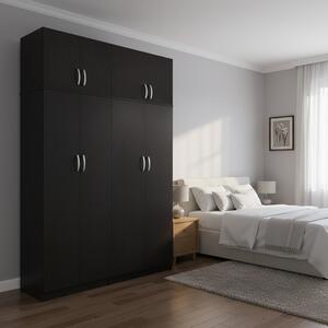 Ντουλάπα με 4 Πόρτες, Athos I, V6, Wenge, 160x42x240 cm