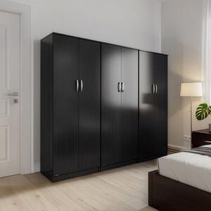 Ντουλάπα με 6 Πόρτες, Athos, V2, Wenge, 240x42x180 cm