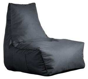 Πολυθρόνα Πουφ (beanbag) Κήπου, Leverian, Σκούρο Γκρι, 76x82x73 cm