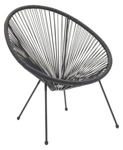Καρέκλα scoica de gradina, Acapulco, Μαύρο, 68.5x74.5x84 cm