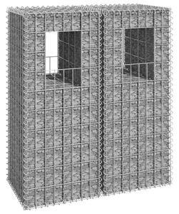 VidaXL Συρματοκιβώτια Στύλοι 2 τεμ. 40 x 40 x 100 εκ. Σιδερένιοι