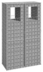 VidaXL Συρματοκιβώτια Στύλοι 2 τεμ. 50 x 50 x 180 εκ. Σιδερένιοι