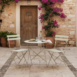 Πτυσσόμενο σετ κήπου 3 τεμ.. Bistro, Μπεζ, 60x60x82 cm