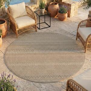 Στρογγυλό Χαλί Desert etno V3 Μπεζ 80x80 cm