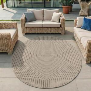 Στρογγυλό Χαλί Nova V1 Μπεζ 120x120 cm