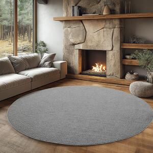 Στρογγυλό Χαλί Helix V1 Ασημί 80x80 cm