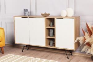 Κονσόλα Clara Console - Oak, Λευκό