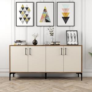 Κονσόλα Kiev 160 - Walnut, Cream