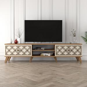 Έπιπλο TV Class-Walnut, Κρεμ