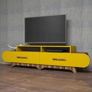 Έπιπλο TV Flora-Walnut, Yellow