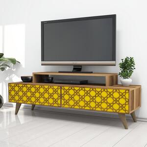 Έπιπλο TV City-Walnut, Yellow