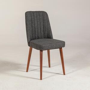 Καρέκλα Vina 1053 - Ανθρακί, Walnut