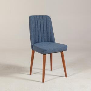 Καρέκλα Vina 1048 - Μπλε, Walnut