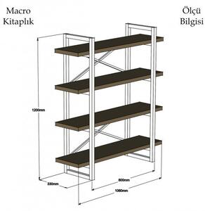 Βιβλιοθήκη Makro - Walnut