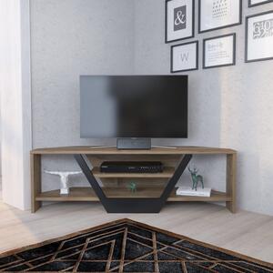 Έπιπλο TV Sares-Walnut, Μαύρο