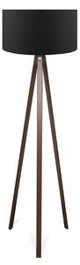 Φωτιστικό Δαπέδου PWL-1059, E27 καρυδί-μαύρο, 38x140 cm