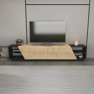 Έπιπλο TV Rhodes-Ανθρακί, Oak
