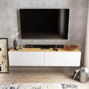 Έπιπλο TV Poling-Λευκό, Walnut