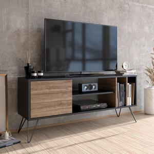 Έπιπλο TV Mistico (140) - Walnut, Μαύρο