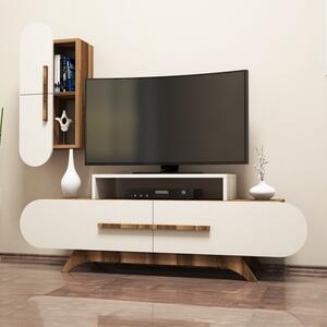 Έπιπλο TV Rose S-Walnut, Κρεμ