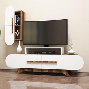 Έπιπλο TV Rose S-Walnut, Λευκό