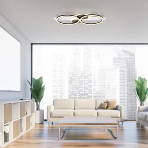 JUST LIGHT. GmbH Φωτιστικό οροφής LED Trooper, λευκό, μαύρο, σίδερο, Λευκό, Σαλόνι / τραπεζαρία, Μέταλλο, σύγχρονο