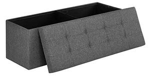 Παγκάκι Αποθήκευσης Songmics, 110 x 38 x 38 cm, 300 Kg, LSF77K, Γκρι