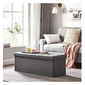 Παγκάκι Αποθήκευσης Songmics, 110 x 38 x 38 cm, 300 Kg, LSF77K, Γκρι