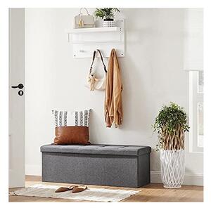 Παγκάκι Αποθήκευσης Songmics, 110 x 38 x 38 cm, 300 Kg, LSF77K, Γκρι
