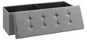 Πάγκος αποθήκευσης, Songmics, 110 x 38 x 38 cm, 120 L, LSF77G, Γκρι