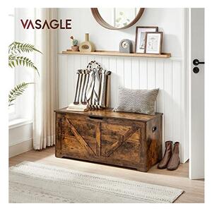 Μπαούλο Αποθήκευσης Vasagle, 100 x 40 x 46 cm, LSB060T01, Ρουστίκ Καφέ