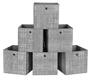 Σετ 6 κύβοι αποθήκευσης, Songmics, 30 x 30 x 30 cm, RFB02LG-3, Γκρι