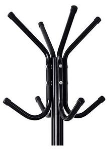 Καλόγερος Songmics, Μέταλλο, Μαύρο, 176 cm