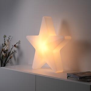 JUST LIGHT. GmbH Διακοσμητικό φωτιστικό LED με μπαταρία Star, ύψος 55 εκ., IP44, λευκό, RGBW, ρυθμιζόμενος, Λευκό, Σαλόνι / τραπεζαρία, Πλαστικό