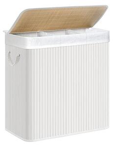 Καλάθι απλύτων, Songmics, 150 L, Λευκό, LCB091W01, Λευκό, 60 x 40 x 61 cm