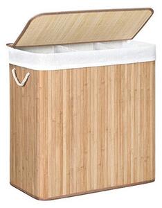 Καλάθι απλύτων, Songmics, 150L, Φυσικό, LCB091N01, 60 x 40 x 61 cm