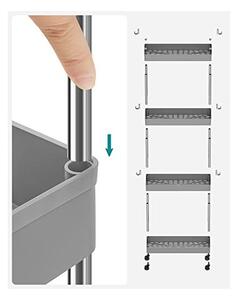 Καρότσι Αποθήκευσης Songmics Γκρι KSC008G01 40 x 12 x 86 cm
