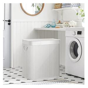 Καλάθι απλύτων, Songmics, 150 L, Λευκό, LCB091W01, Λευκό, 60 x 40 x 61 cm