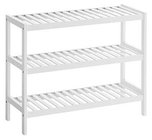 Παπουτσοθήκη, Songmics, Μπαμπού, Λευκό, LBS13W, 70 x 26 x 55 cm