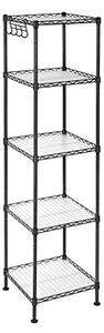 Ραφιέρα αποθήκευσης, Songmics, 100 kg, LGR23BK, Μαύρο, 30 x 30 x 123 cm