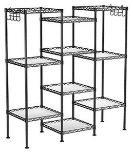 Ραφιέρα αποθήκευσης, Songmics, 100 kg, LGR23BK, Μαύρο, 30 x 30 x 123 cm