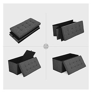 Κουτί Αποθήκευσης, Songmics, 80L, 300 Kg, LSF46GYZ, 76 x 38 x 38 cm
