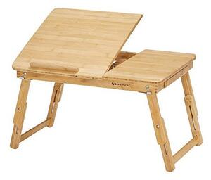 Τραπεζάκι laptop, Songmics, Φυσικό, LLD01N, μπαμπού, 34 x 65 x 29 cm