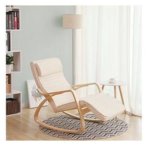 Κουνιστή Πολυθρόνα, Songmics, Μπεζ, LYY10M, 150 Kg, 67 x 115 x 91 cm