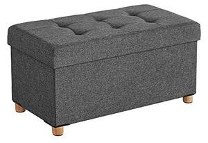 Παγκάκι Αποθήκευσης Songmics, LSF16GYZ, 300 Kg, Γκρι, 65L, 76 x 38 x 40 cm