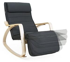 Κουνιστή Πολυθρόνα, Songmics, Γκρι, LYY10G, 150 Kg, 67 x 115 x 91 cm